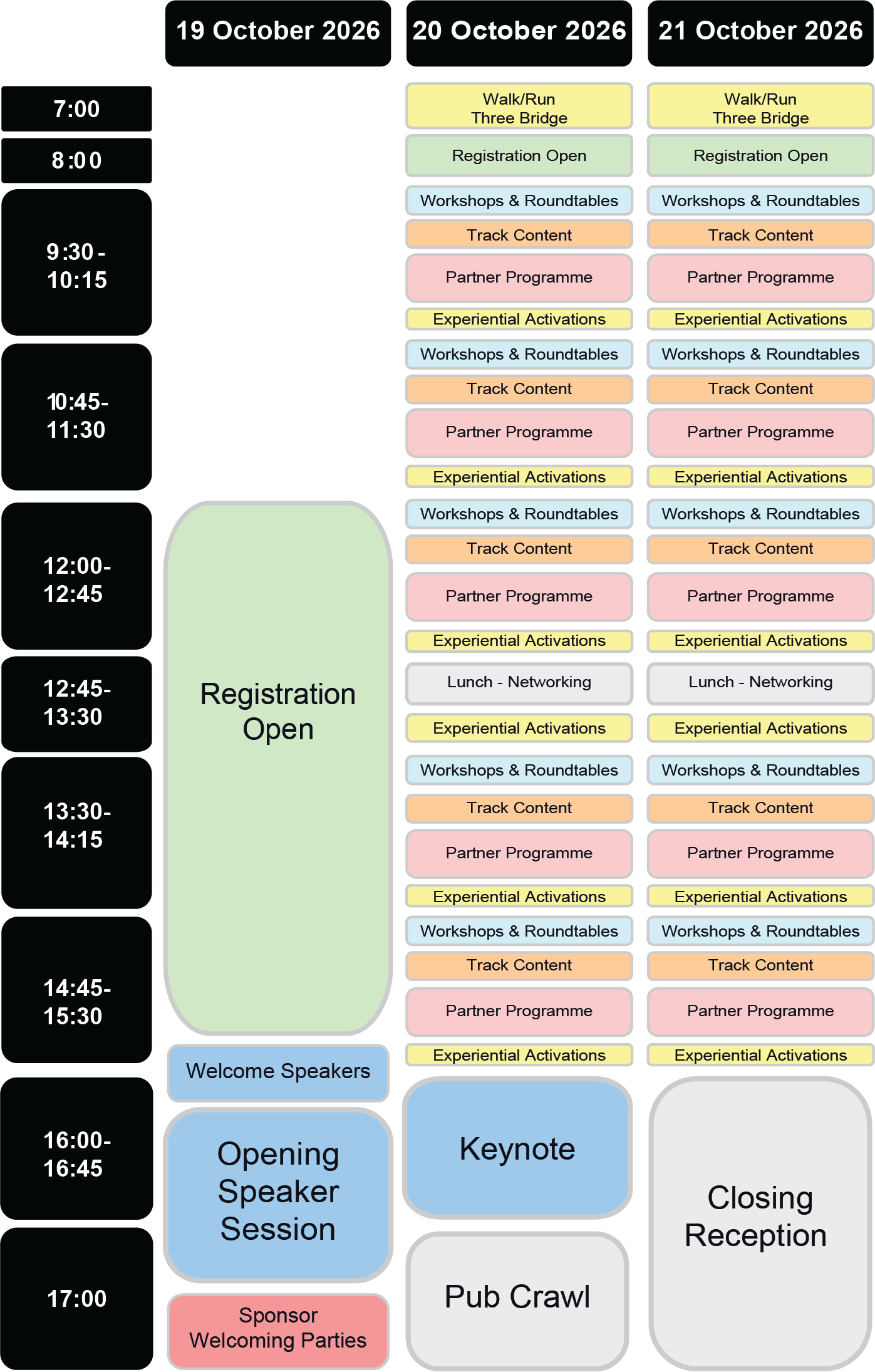 Futura Event Schedule